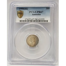 AUSTRALIA 1956 . THREEPENCE . PROOF